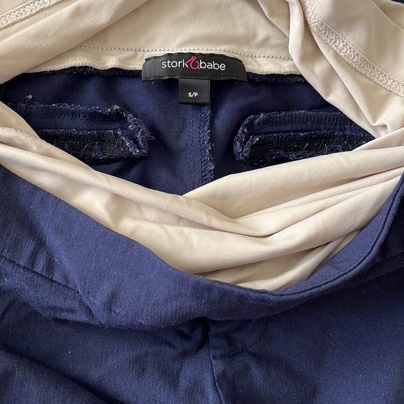 Maternity Capri Dress Pants | Navy | Small | Stork & Babe - Picture 2 of 2